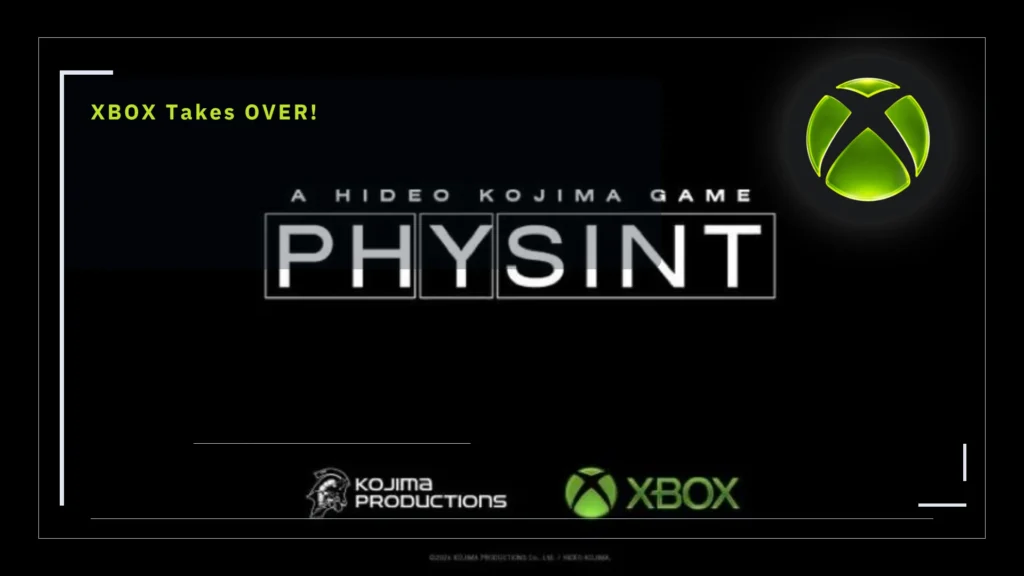 Xbox PHYSINT partnership with Hideo Kojima