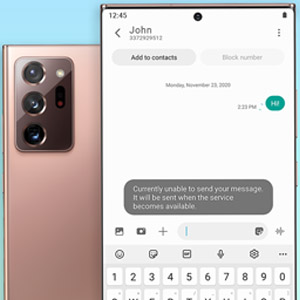 galaxy s23 ultra cant send sms