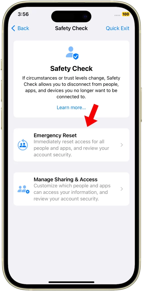 ip15 Safety Check iOS 17