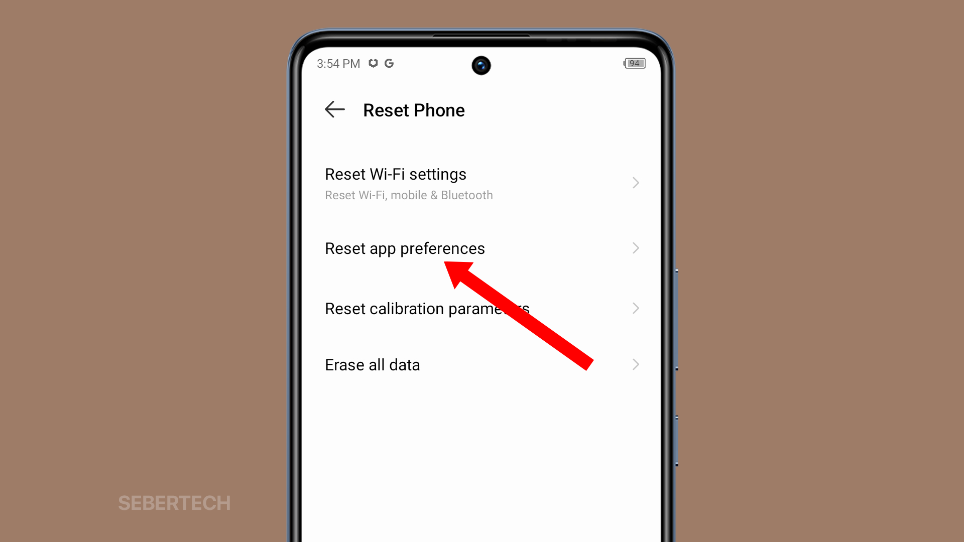 Reset App Preferences on Infinix GT 10 Pro 8