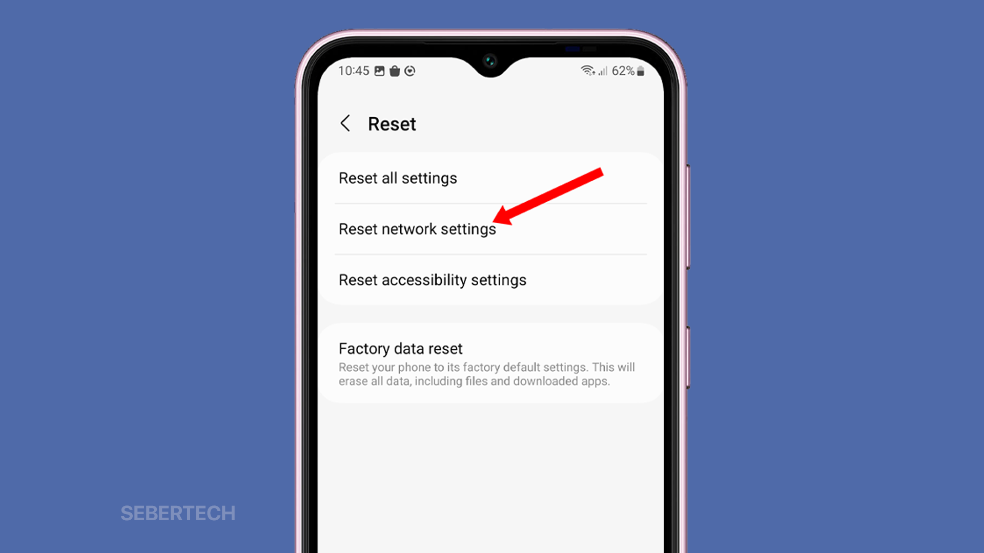 Reset Network Settings on Galaxy F14 8