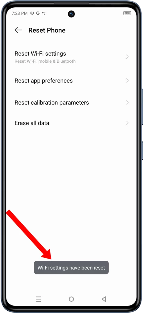 Network settings has been reset on your Infinix GT 10 Pro