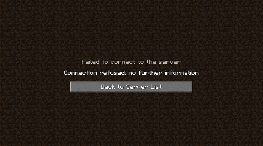 fix Minecraft server connection errors