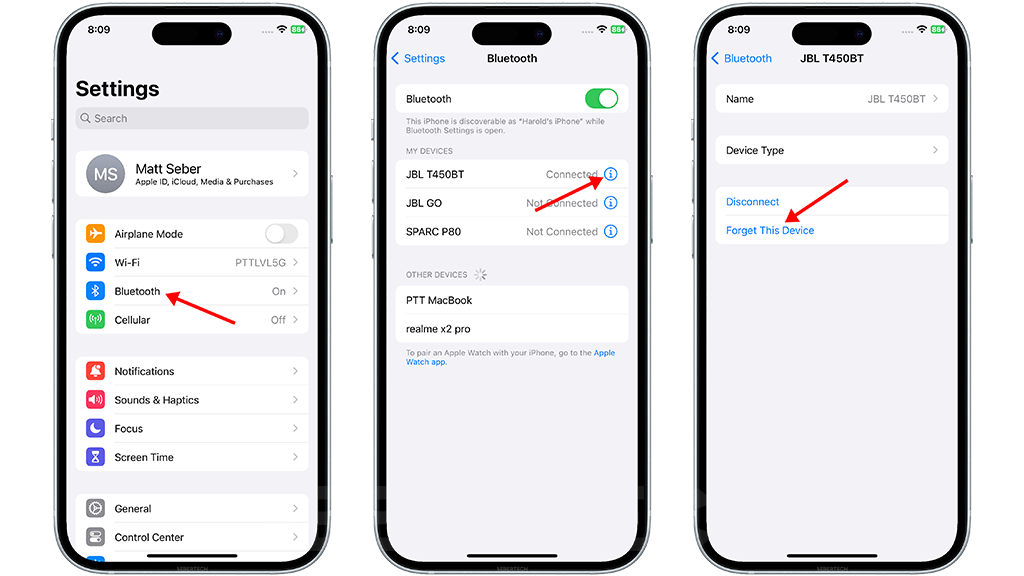How To Forget A Bluetooth Device on iPhone 15