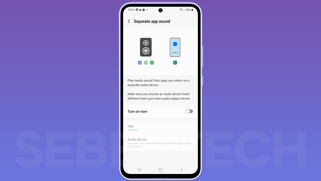 How to Use Separate App Sound on Samsung Galaxy A54
