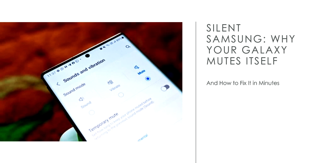 Samsung Galaxy Mutes Itself? Here's Why & How to Fix It
