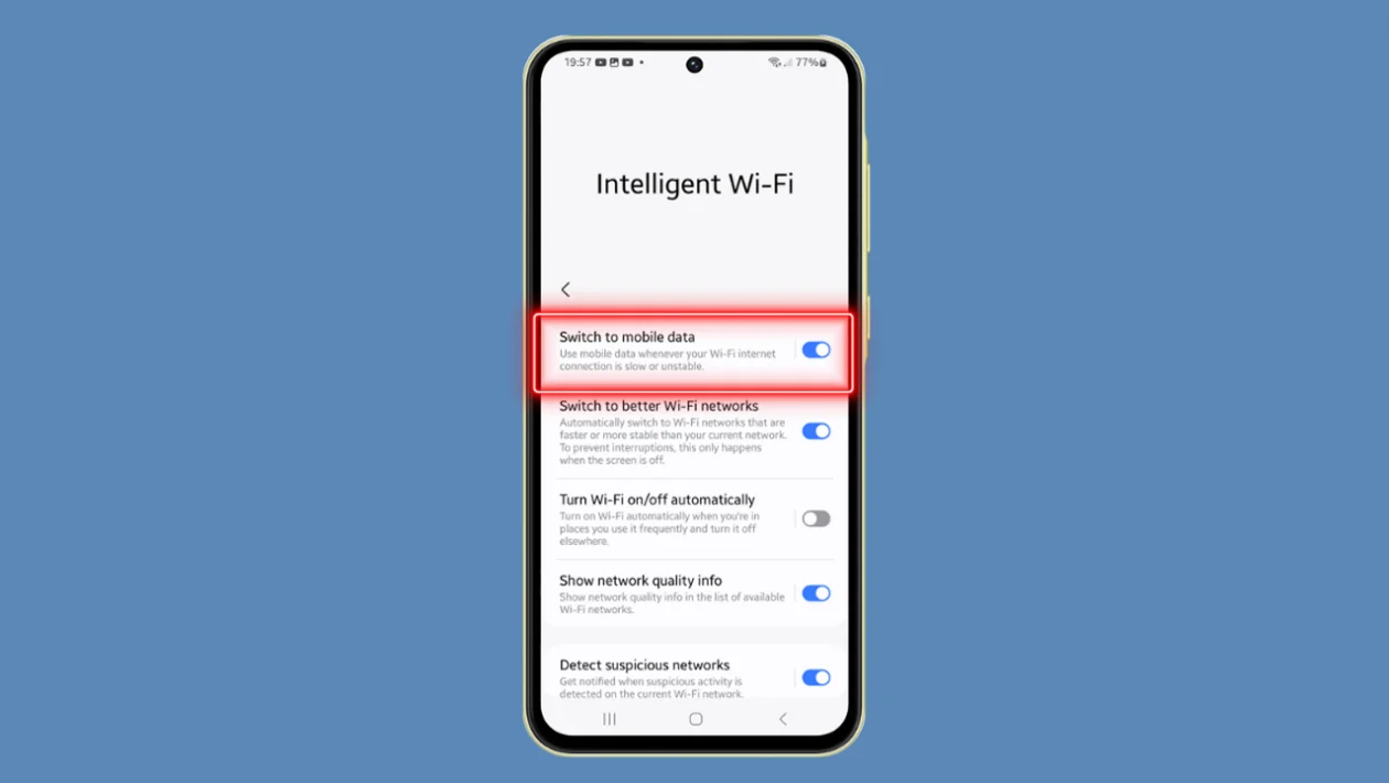 Automatically Switch to Mobile Data on Your Samsung Galaxy A55